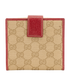 Gucci Bow & GG Compact Wallet, &pound;110, Accessories, Beige/Red, Canvas/Leather, Back view